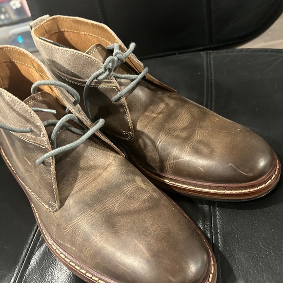 Cole Haan Men's Brown Leather Chukka Boots with Tan Collar - Picture 8 of 15